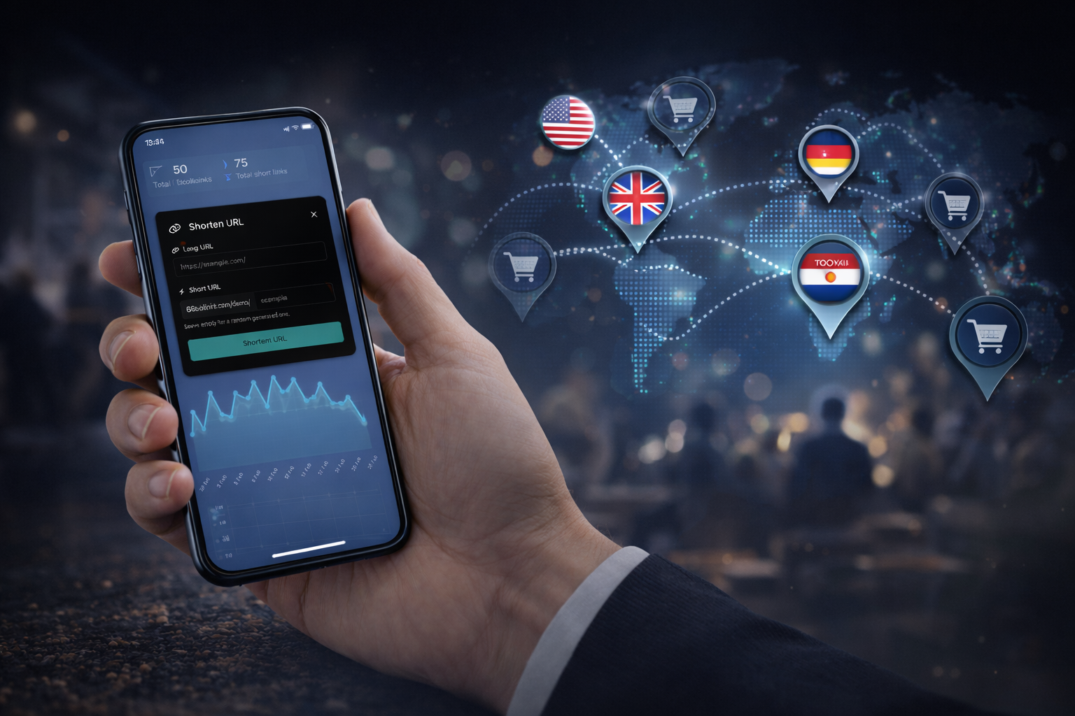 Screenshot of the app short URL editing page